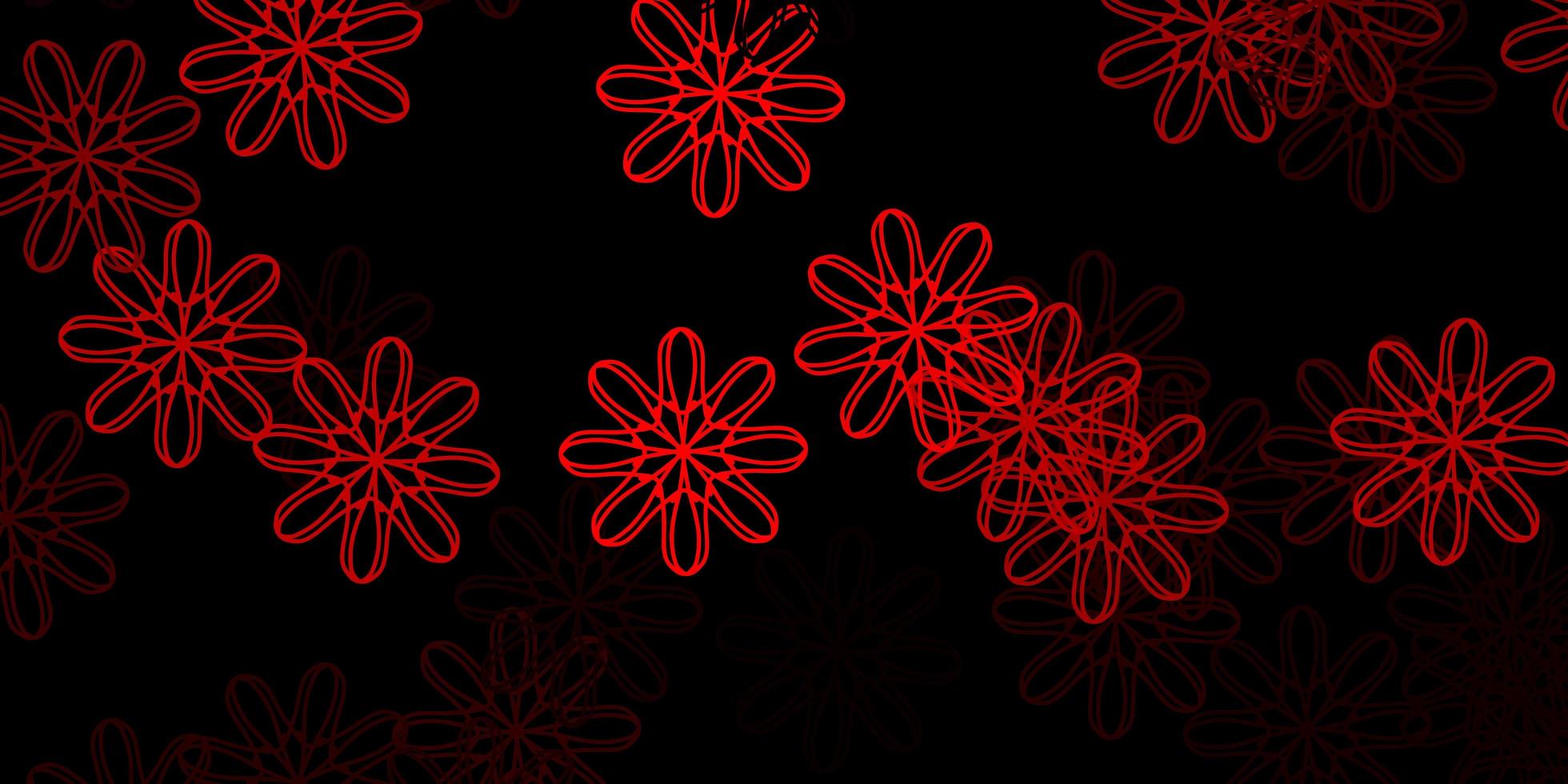 Dark Red vector backdrop with chaotic shapes.