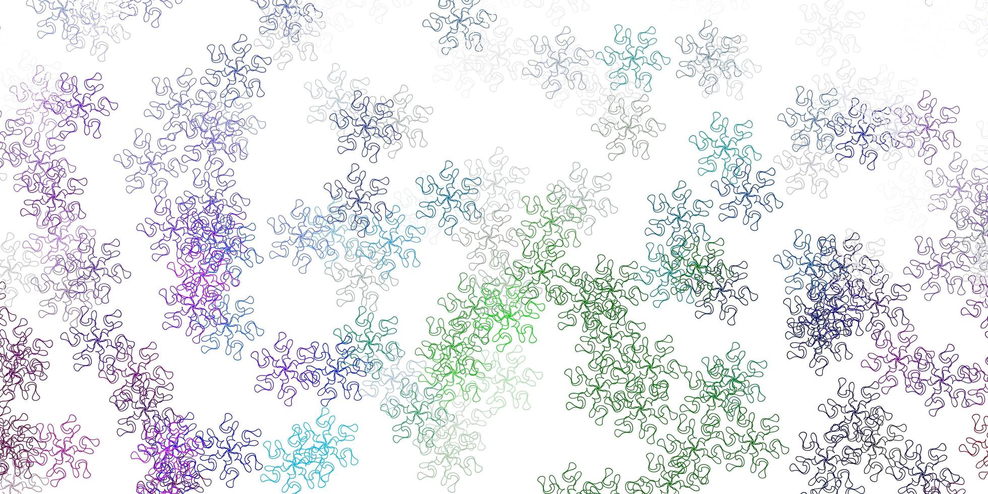 Light multicolor vector natural backdrop with flowers.