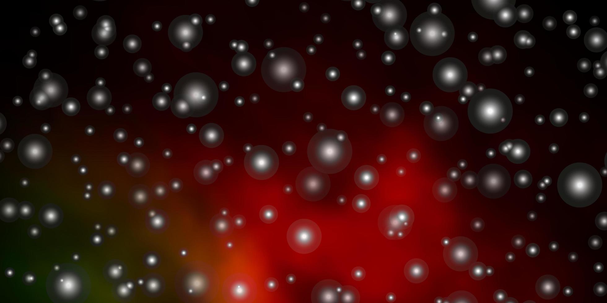 patrón de vector verde oscuro, rojo con estrellas abstractas. ilustración decorativa con estrellas en plantilla abstracta. diseño para la promoción de su negocio.