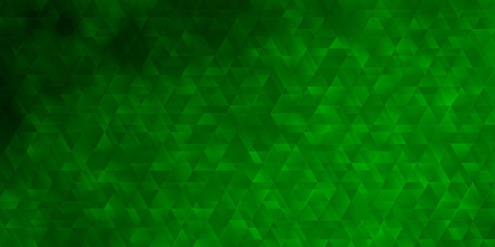 Light Green vector pattern with lines, triangles.