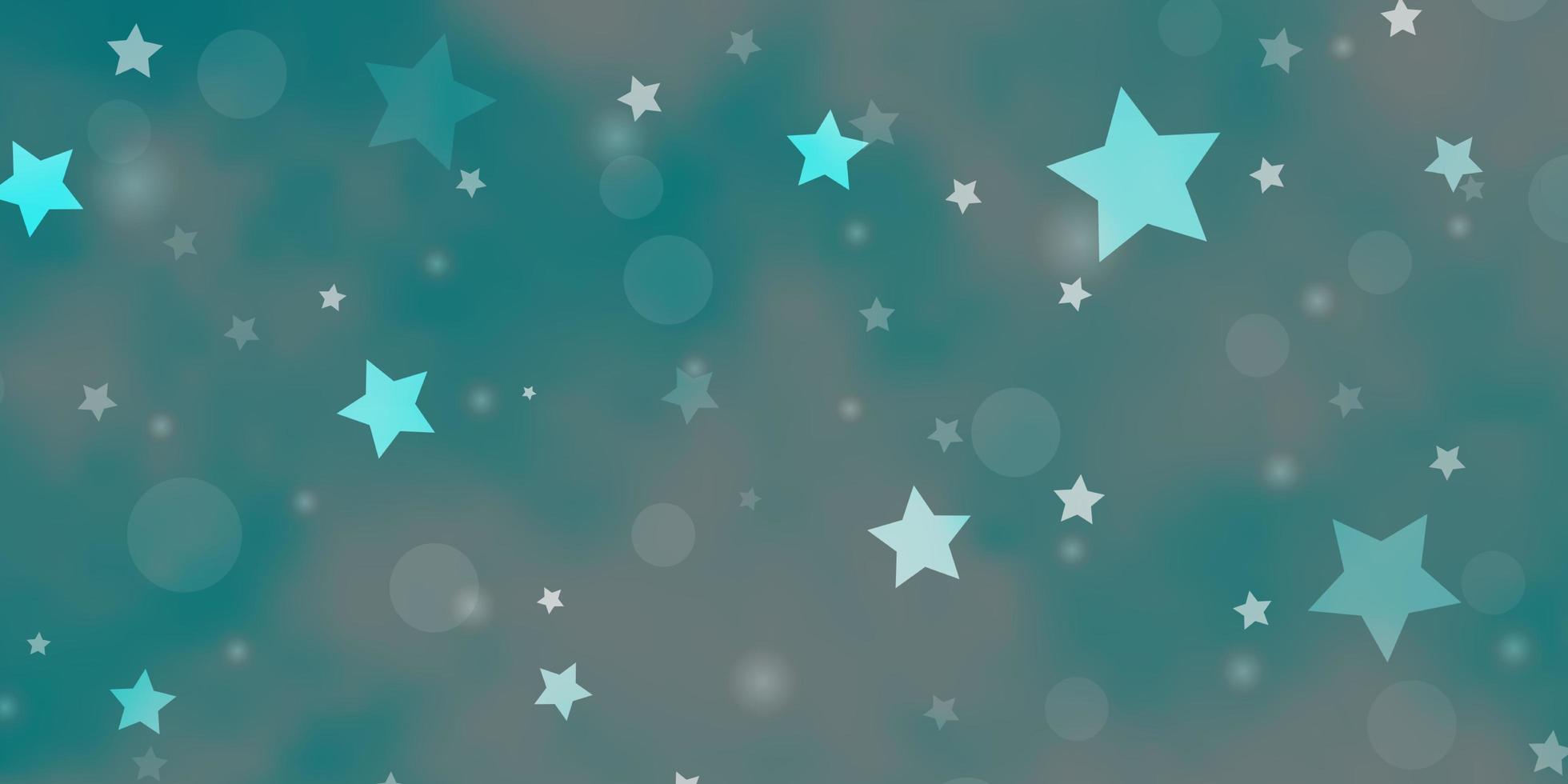 Light BLUE vector texture with circles, stars. Glitter abstract illustration with colorful drops, stars. Design for textile, fabric, wallpapers.