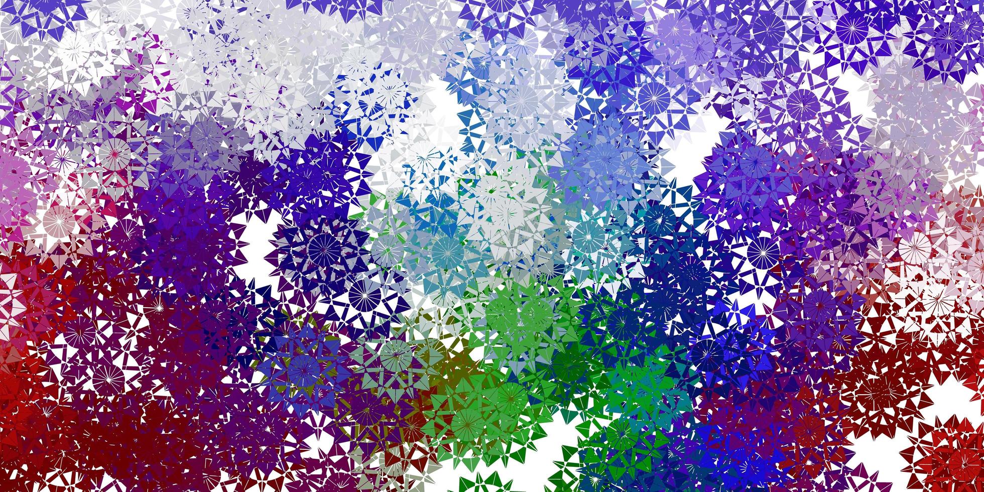 Light multicolor vector pattern with colored snowflakes.