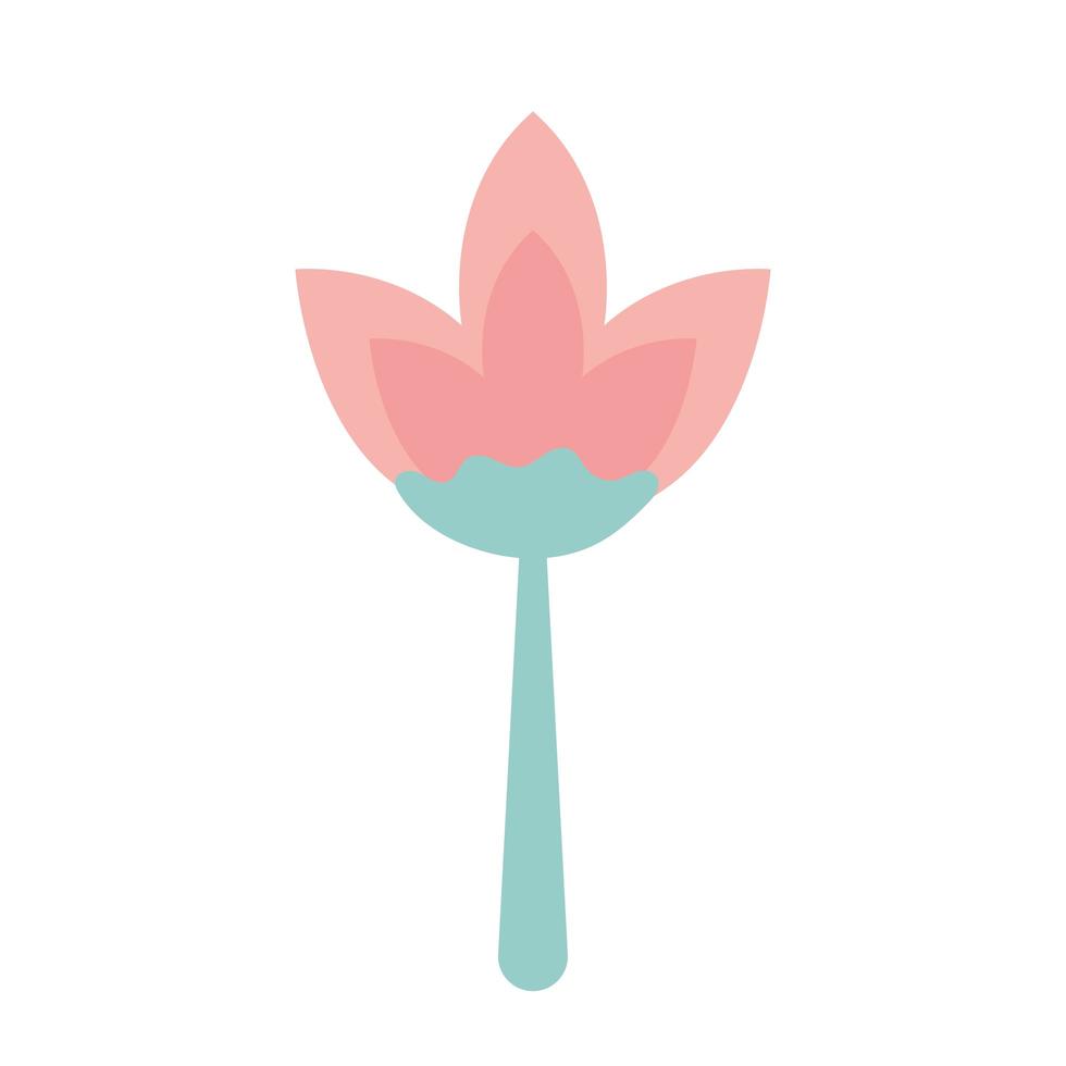 flower with a pink color on a white background vector