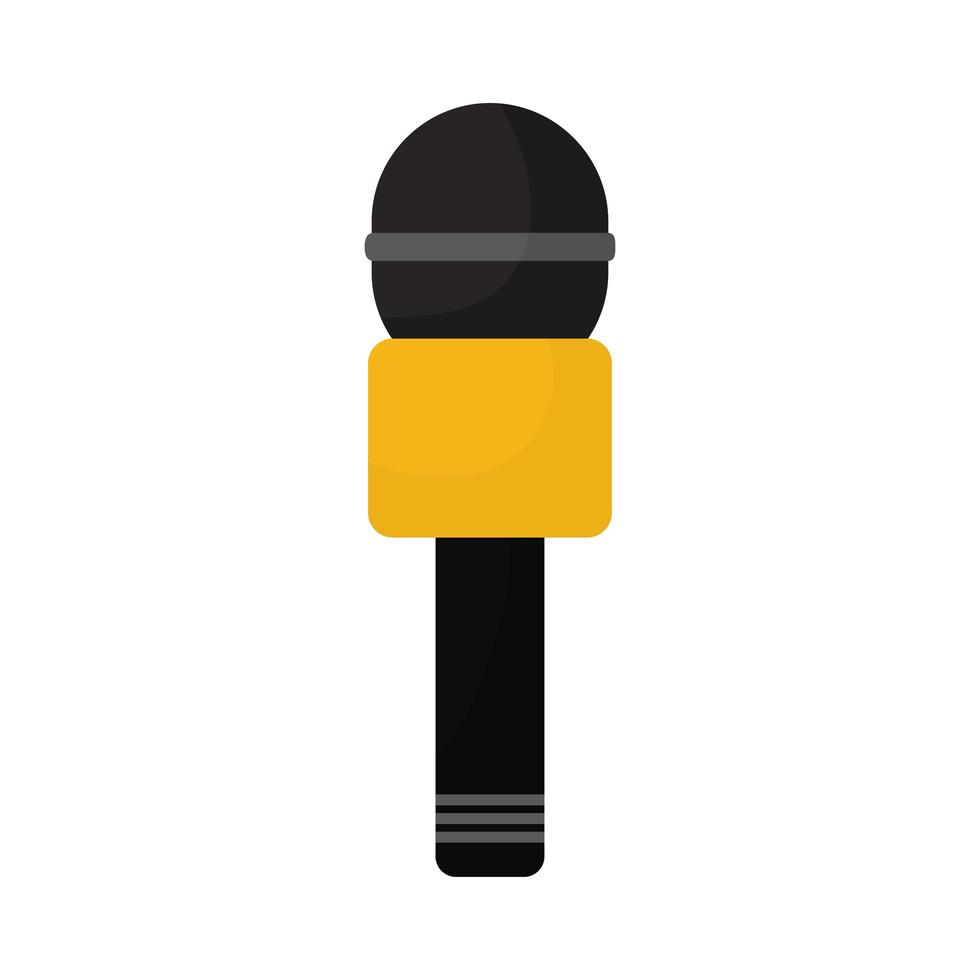 microphone with a yellow square in the middle of it vector