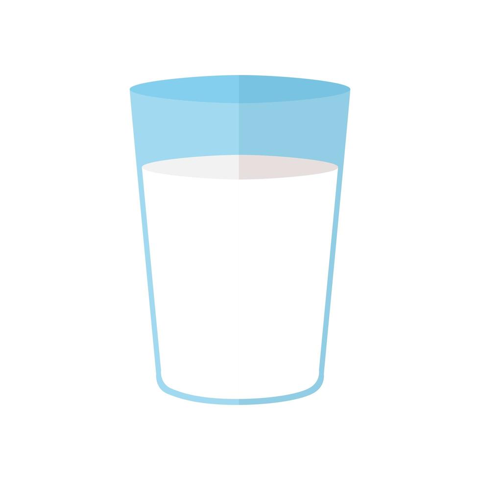 vaso de leche sobre un fondo blanco vector