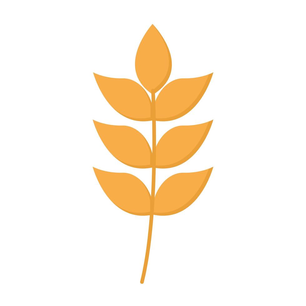 branch with leafs on a white background vector