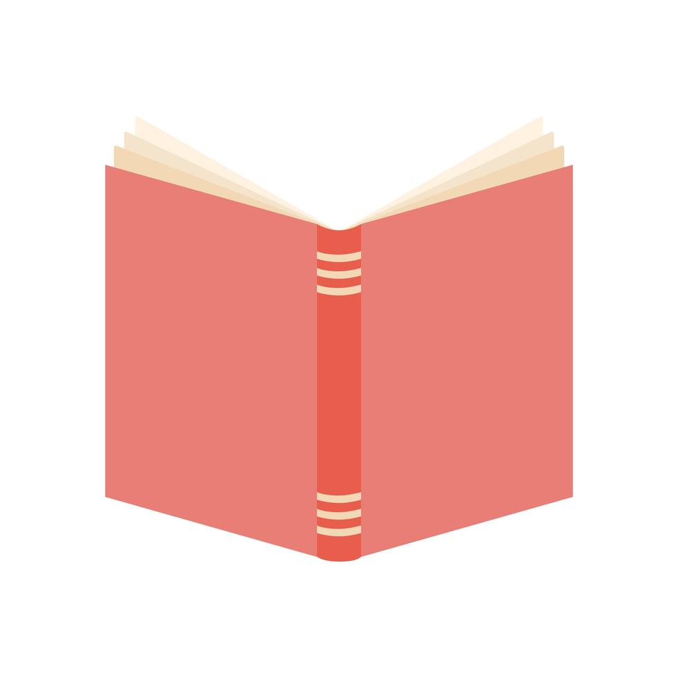 open book with a pink cover vector