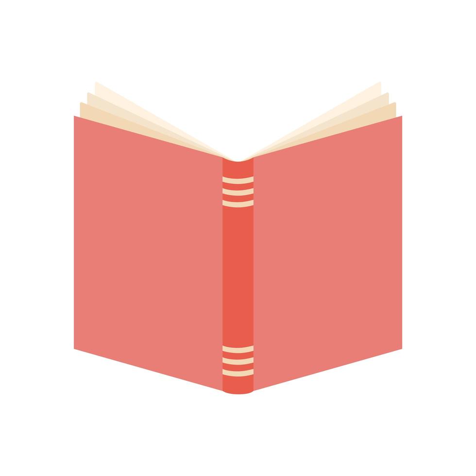 open book with a pink cover vector