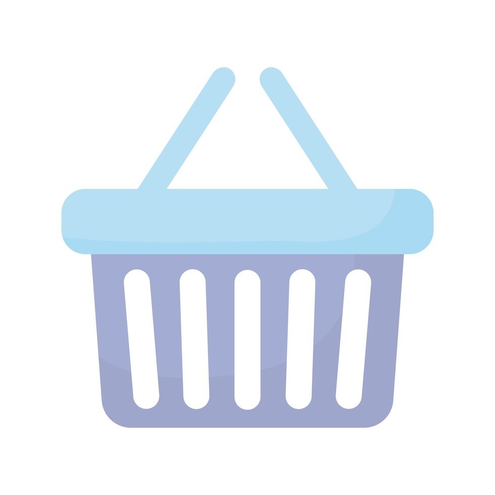 blue basket on a white background vector