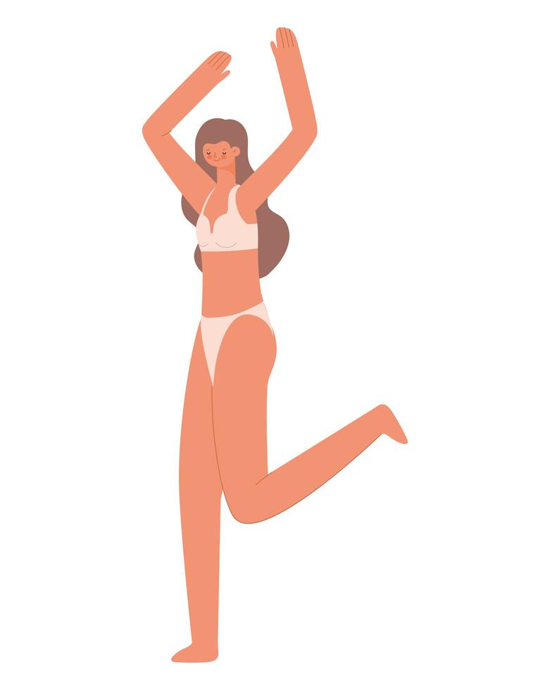 Woman standing icon vector