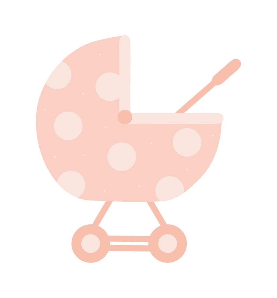 baby cart icon vector