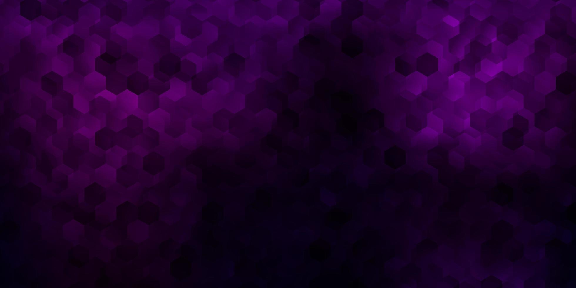 Dark purple vector backdrop with a batch of hexagons.
