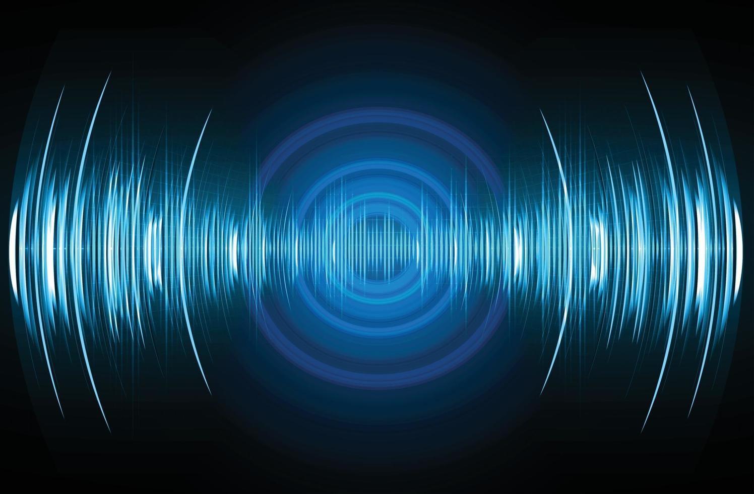 Sound waves oscillating dark light vector