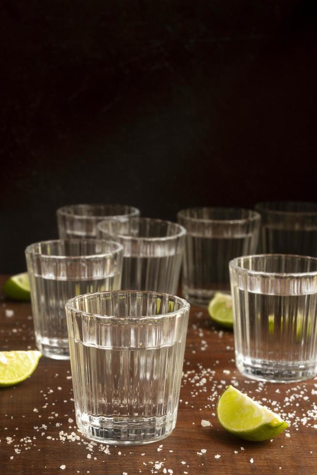 Delicious mezcal alcoholic beverage assortment background photo