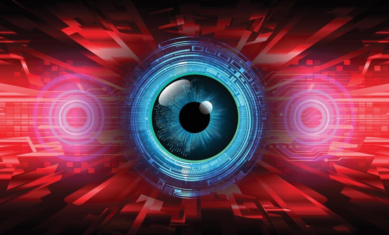 eye cyber circuit future technology concept background vector