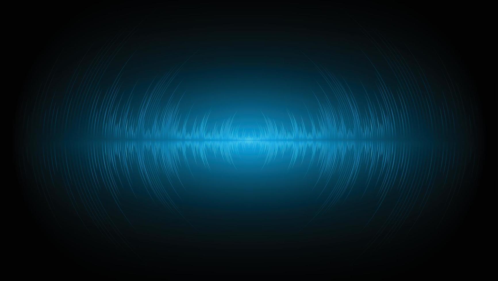 Sound waves oscillating dark light vector