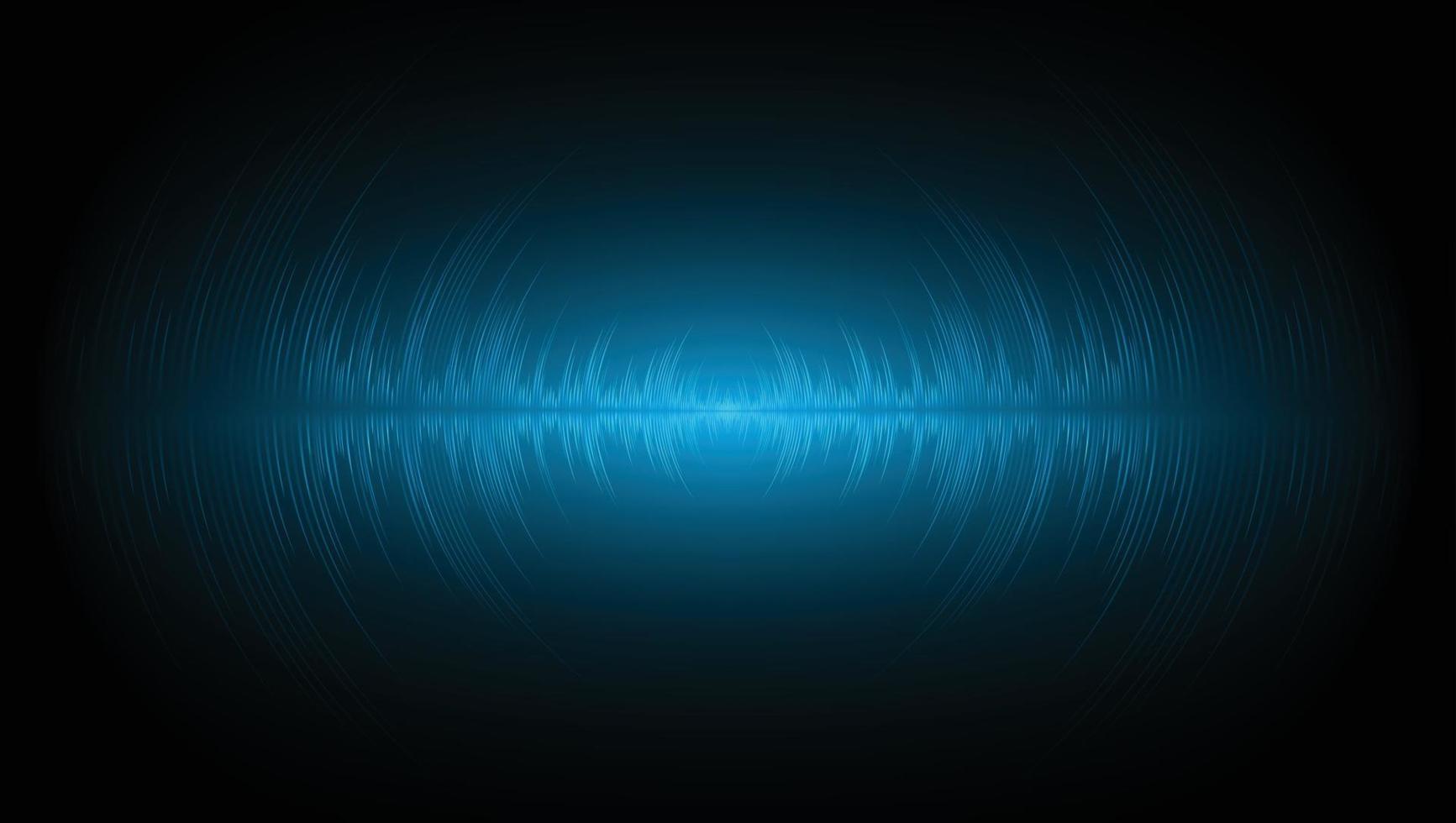 ondas de sonido oscilando luz oscura vector