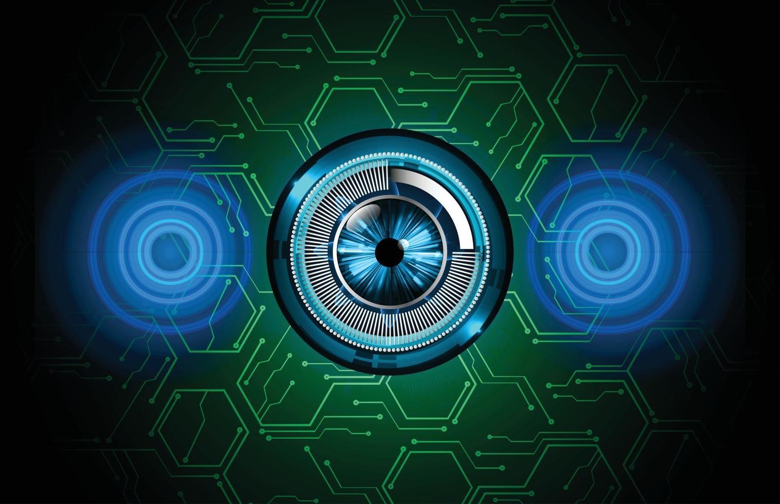 eye cyber circuit future technology concept background vector