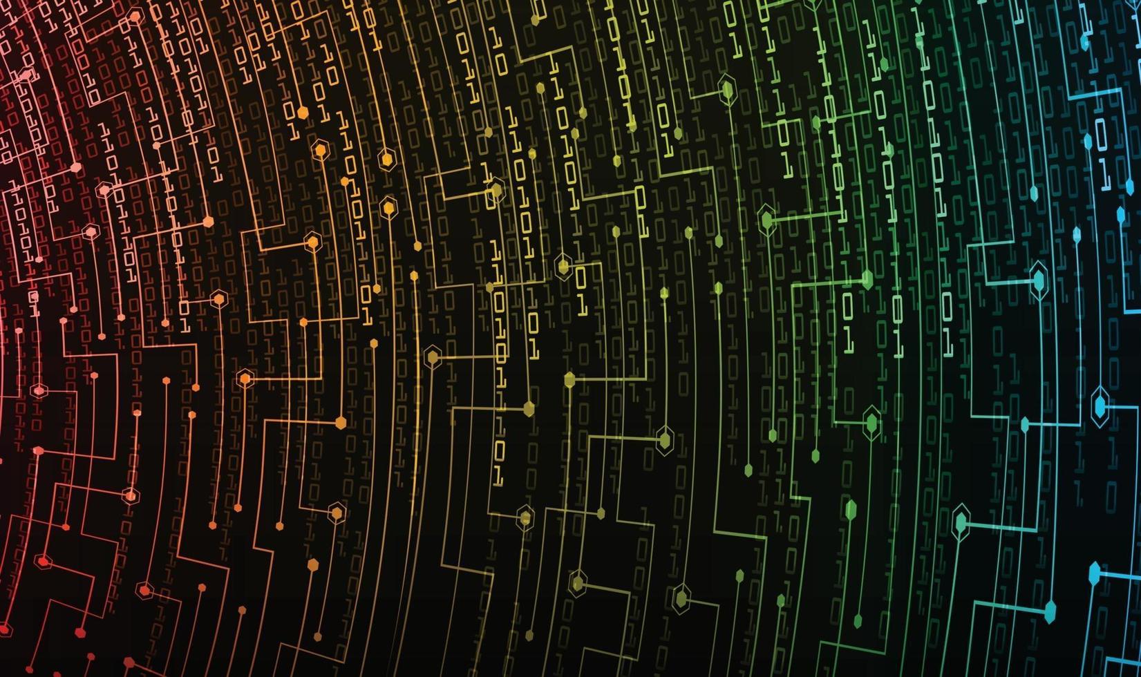 Fondo de concepto de tecnología futura de circuito cibernético vector