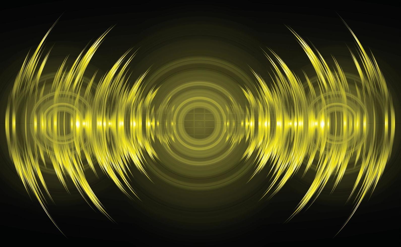 Sound waves oscillating dark light vector
