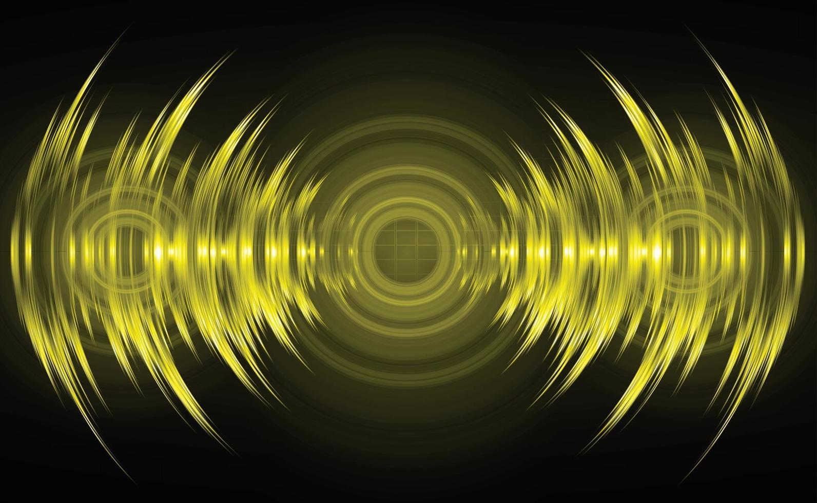 ondas de sonido oscilando luz oscura vector