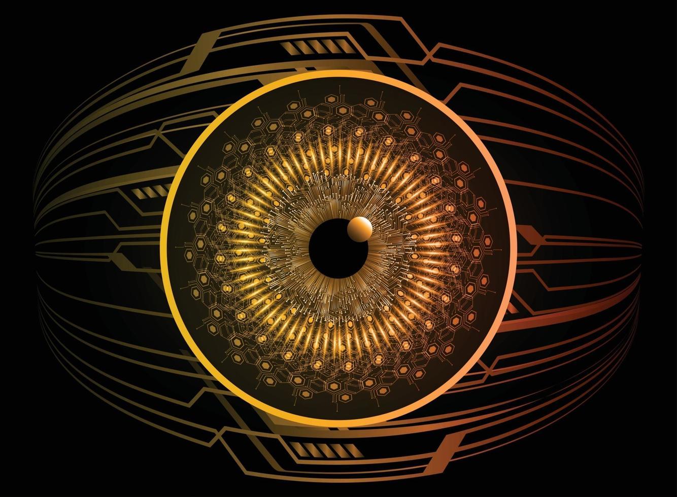 eye cyber circuit future technology concept background vector