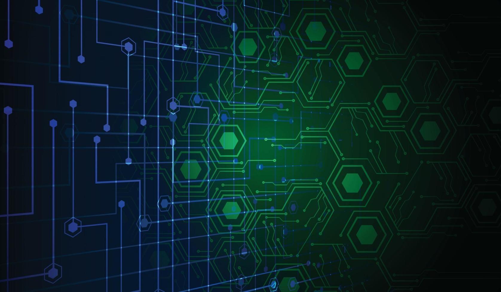 Fondo de concepto de tecnología futura de circuito cibernético vector