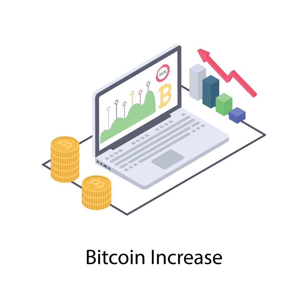 Bitcoin Increase Rate vector