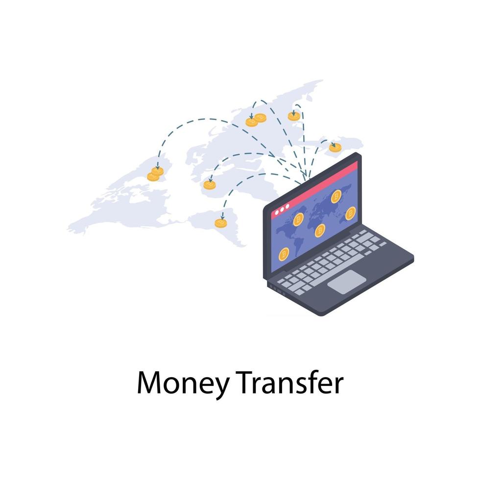 Bitcoin Money Transfer vector