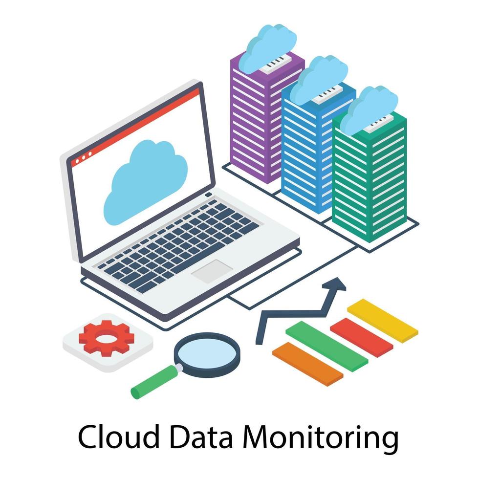 Cloud Data Monitoring 2752546 Vector Art at Vecteezy