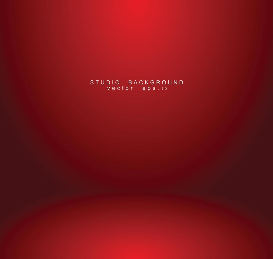 Empty red color studio room background vector