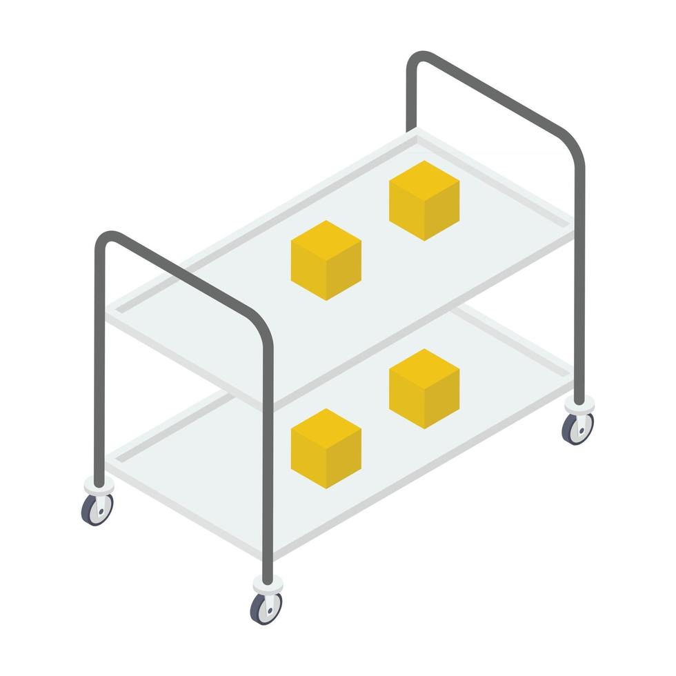 Food Serving Trolley vector