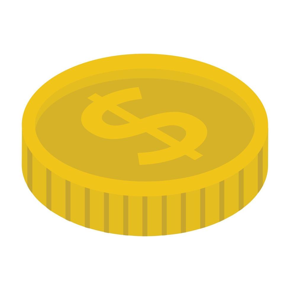 moneda de un dólar dinero vector