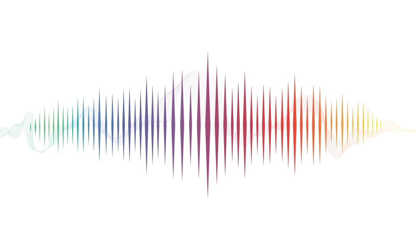 Sound wave colorful background. Gummy speaking. Vector illustration