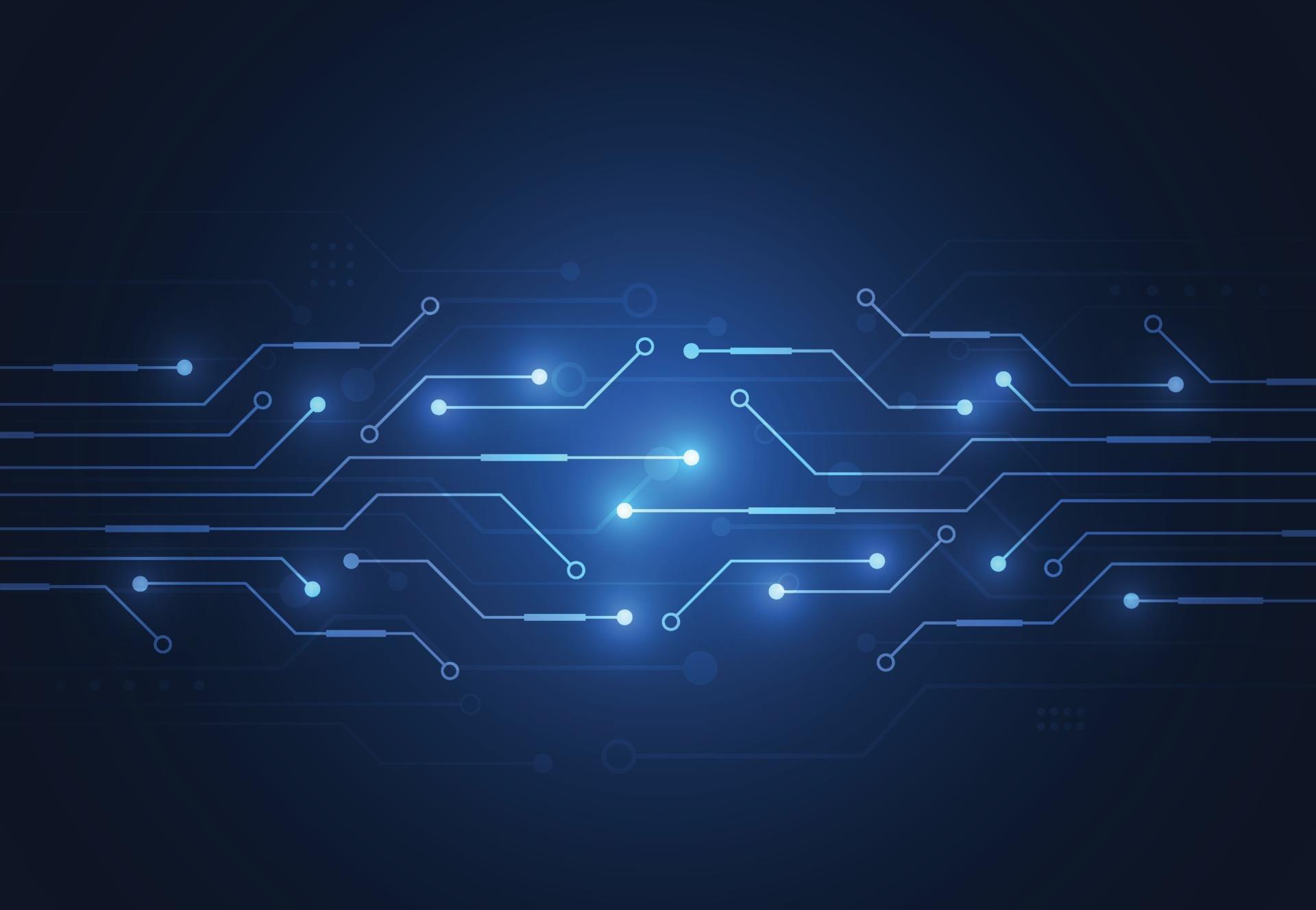 Abstract digital background with technology circuit board texture