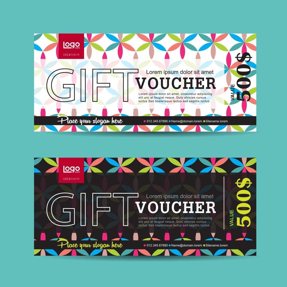 Gift voucher discount template vector