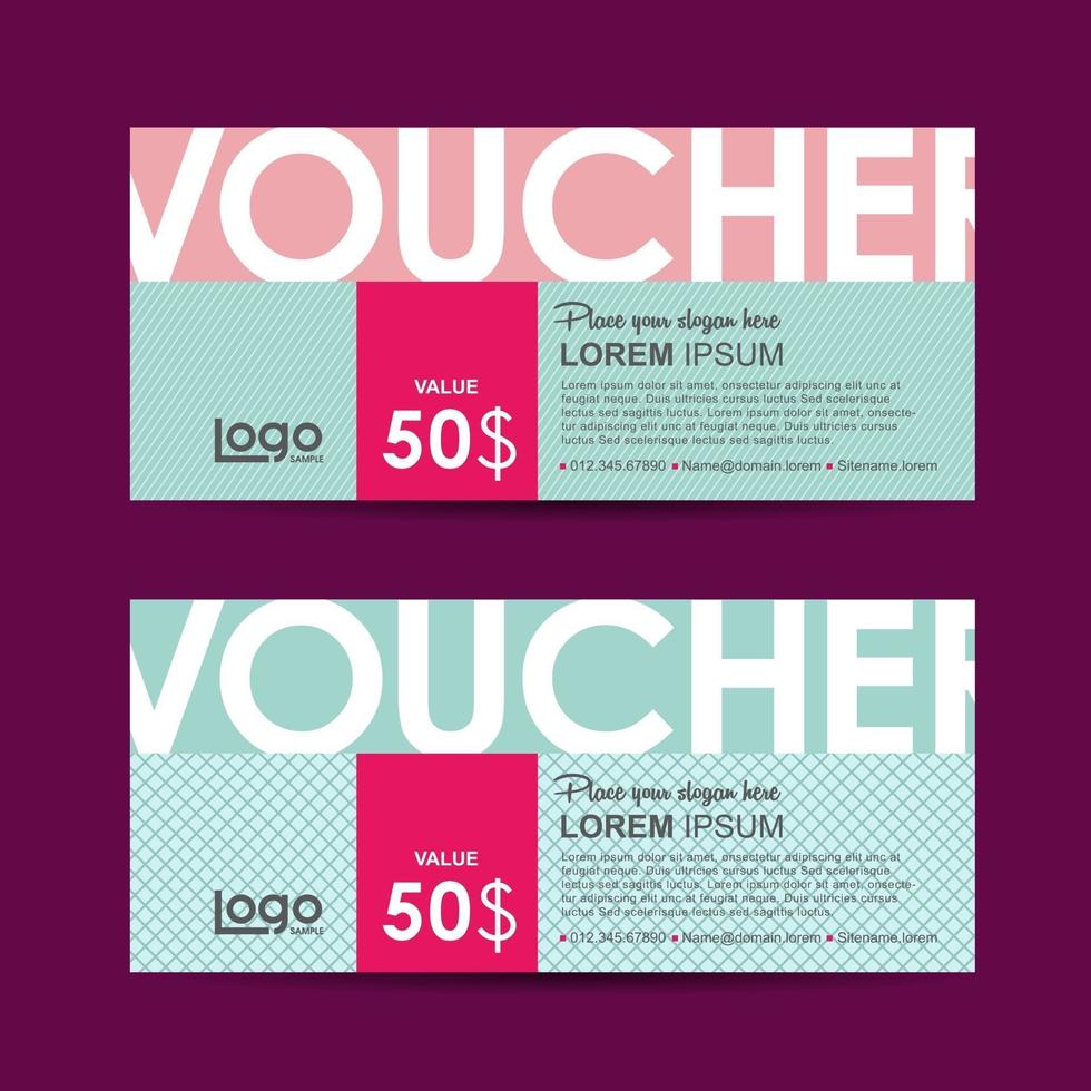 Gift voucher discount template vector