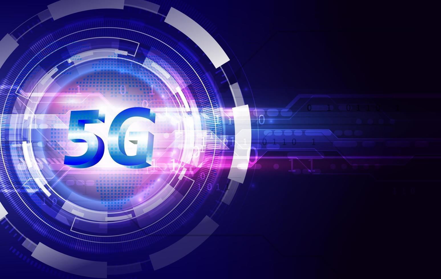 Communication network concept of 5G and green technology background. High speed internet and connection. vector