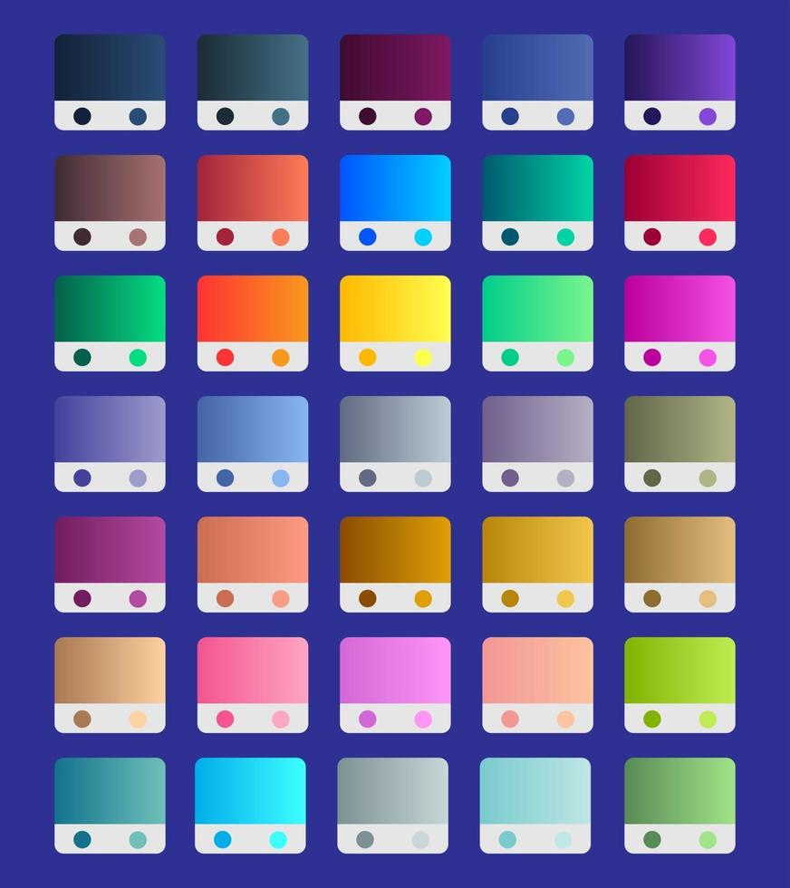 Gradient swatches Set, Vibrant Gradients Collection vector