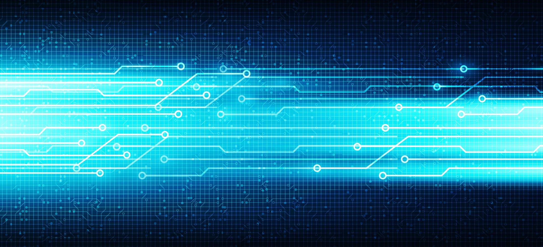 Blue Future Speed Light on Circuit Microchip Technology Background, Hi-tech Digital and Internet Concept design, Free Space For text input vector