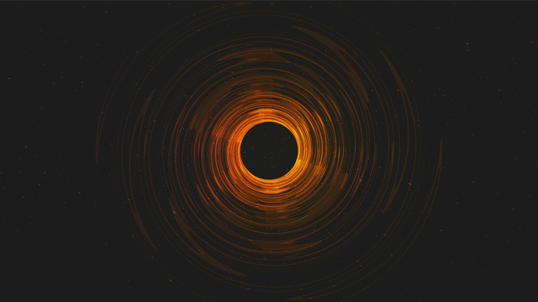 Realistic Solar Black Hole on Galaxy Background.planet and physics concept design,vector illustration. vector