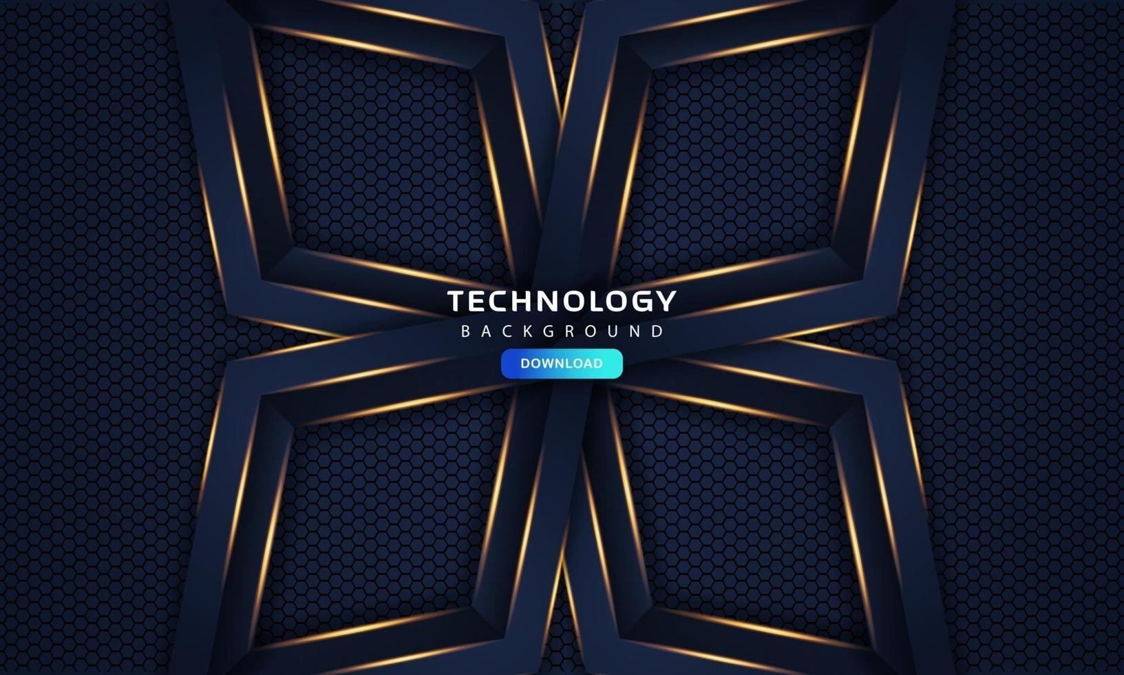 abstract dark blue frame luxury design concept innovation background vector