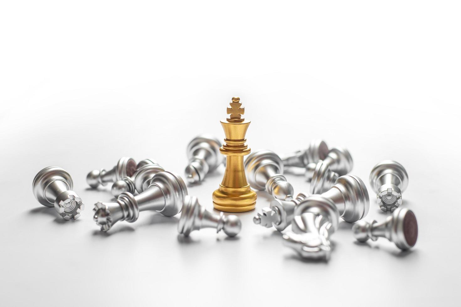 Chess game  win, Business success concept photo