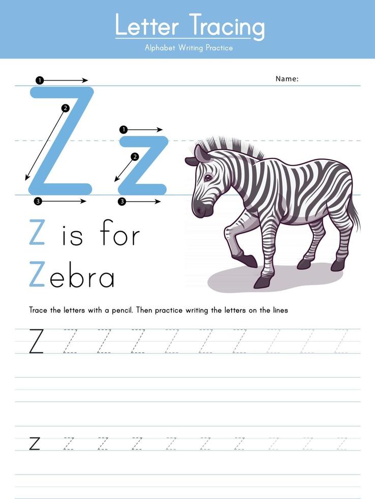 Z for Zebra vector