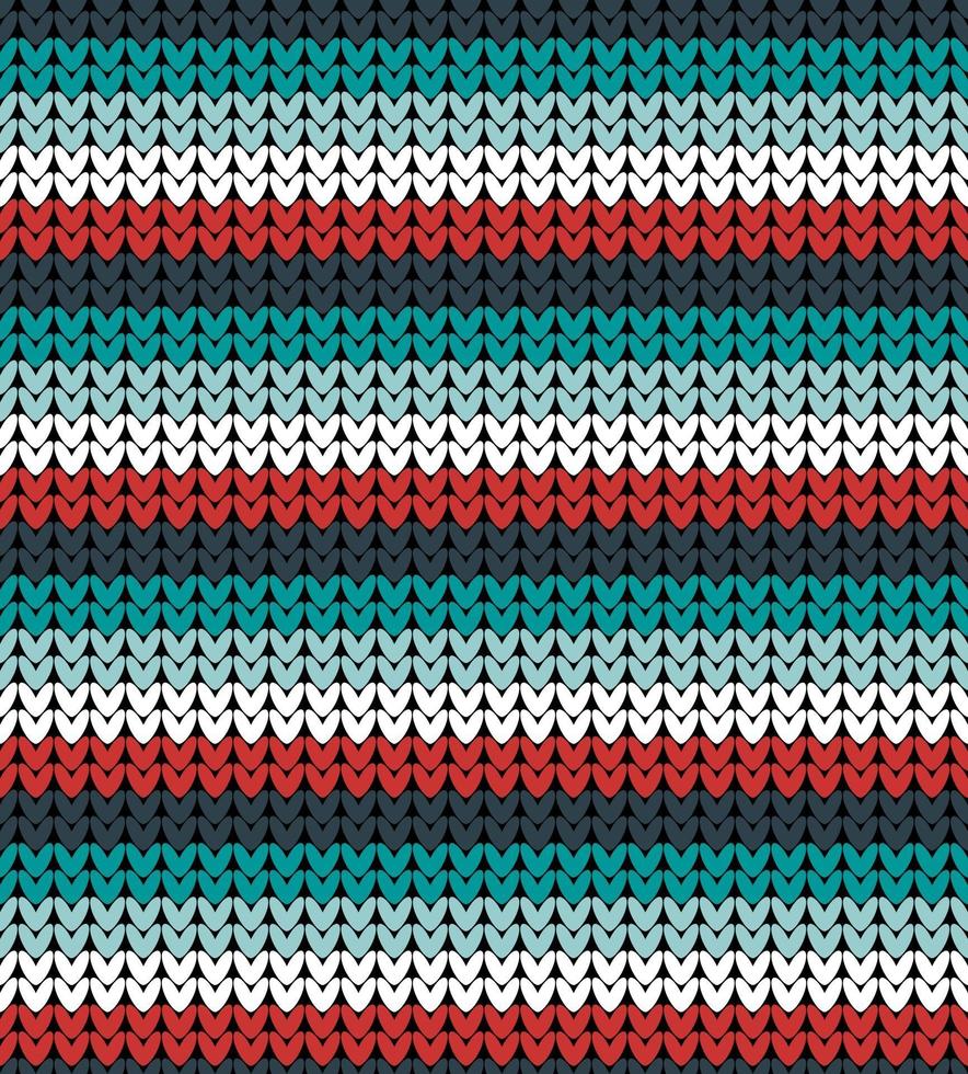Seamless knitted color lines pattern vector illustration