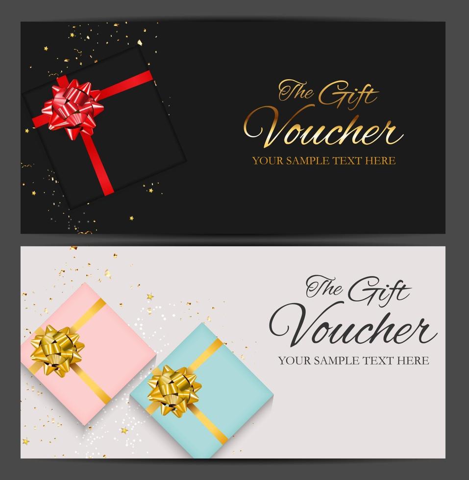 Luxury Members, Gift Card Template for your Business Vector Illustration