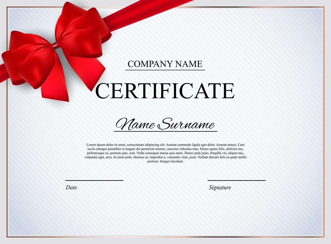 Certificate template Background. Award diploma design blank. Vector Illustration