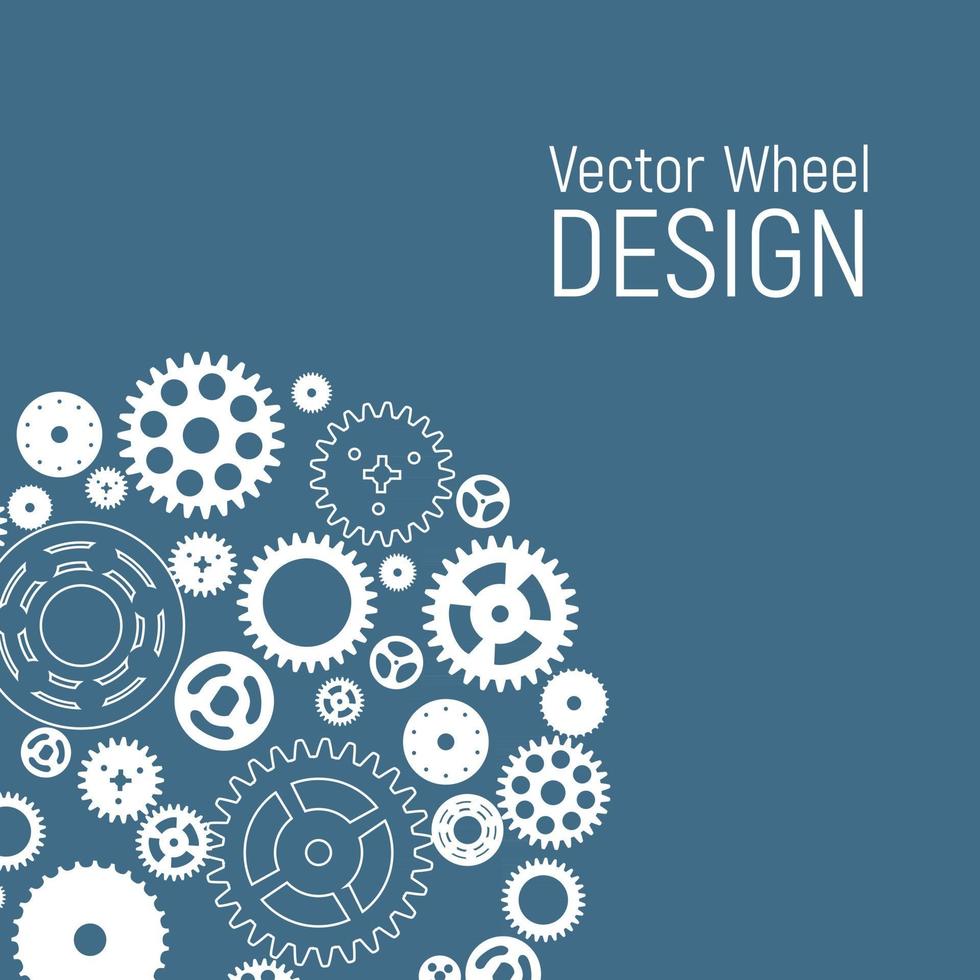 Abstract Wheel Design Background. Vector Illustration
