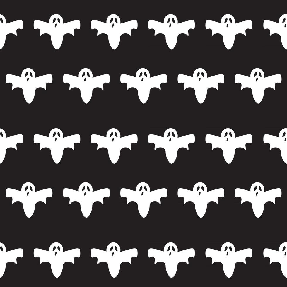 Ghost icon cute cartoon character, seamless pattern background, Vector illustration