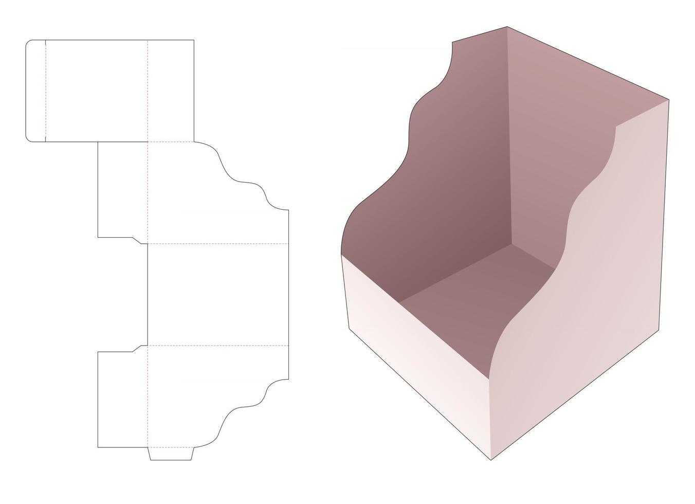 packaging box die cut template vector